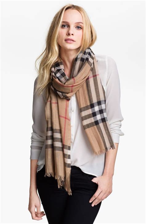 burberry giant check print wool & silk scarf sale|giant check wool scarf.